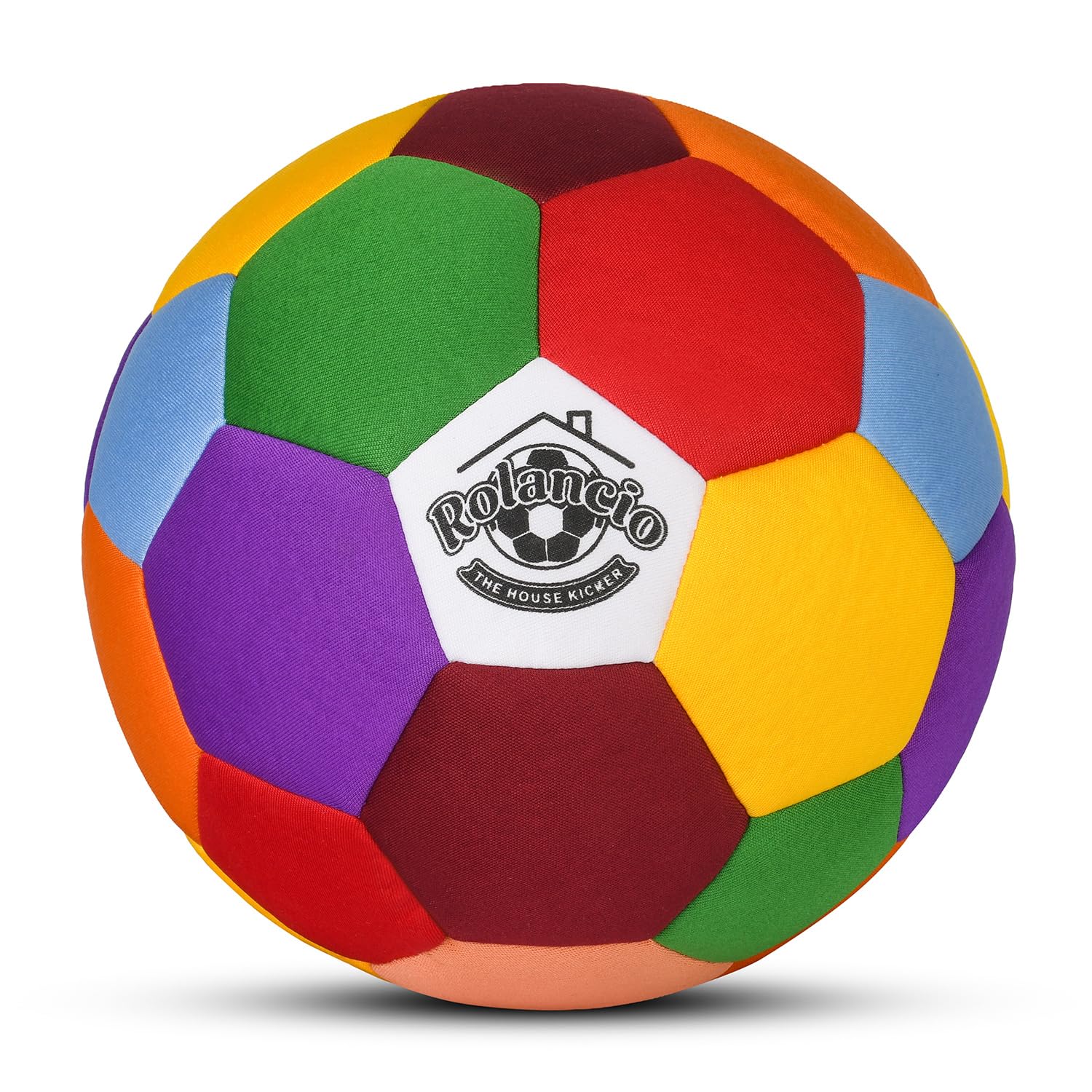 ROLANCIO Indoor Football Size 4 Soft & Safe Youth Football for Home and Yards Ideal for Silent Dribbling, Training, Perfect Football Gift, Fun Soft House Ball