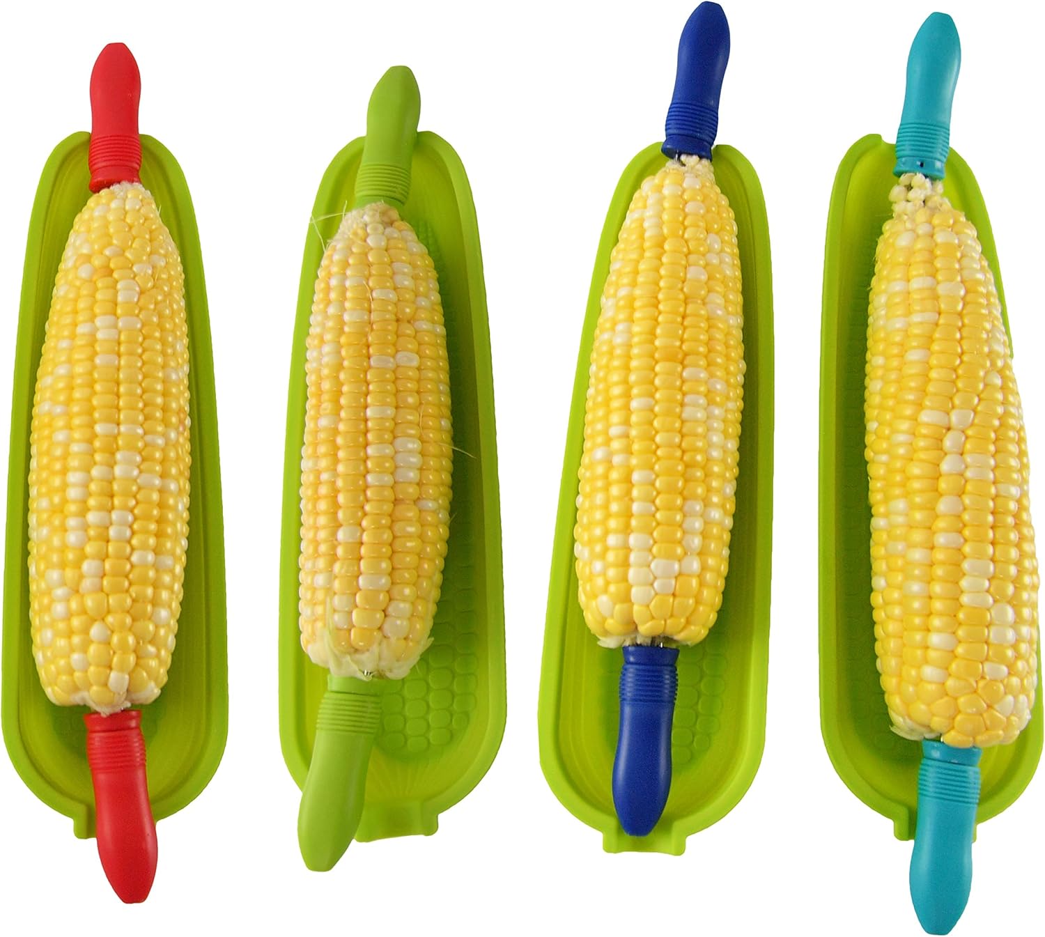 HomeX Corn Cob Holders with Dish, Cute Kitchen Gadgets