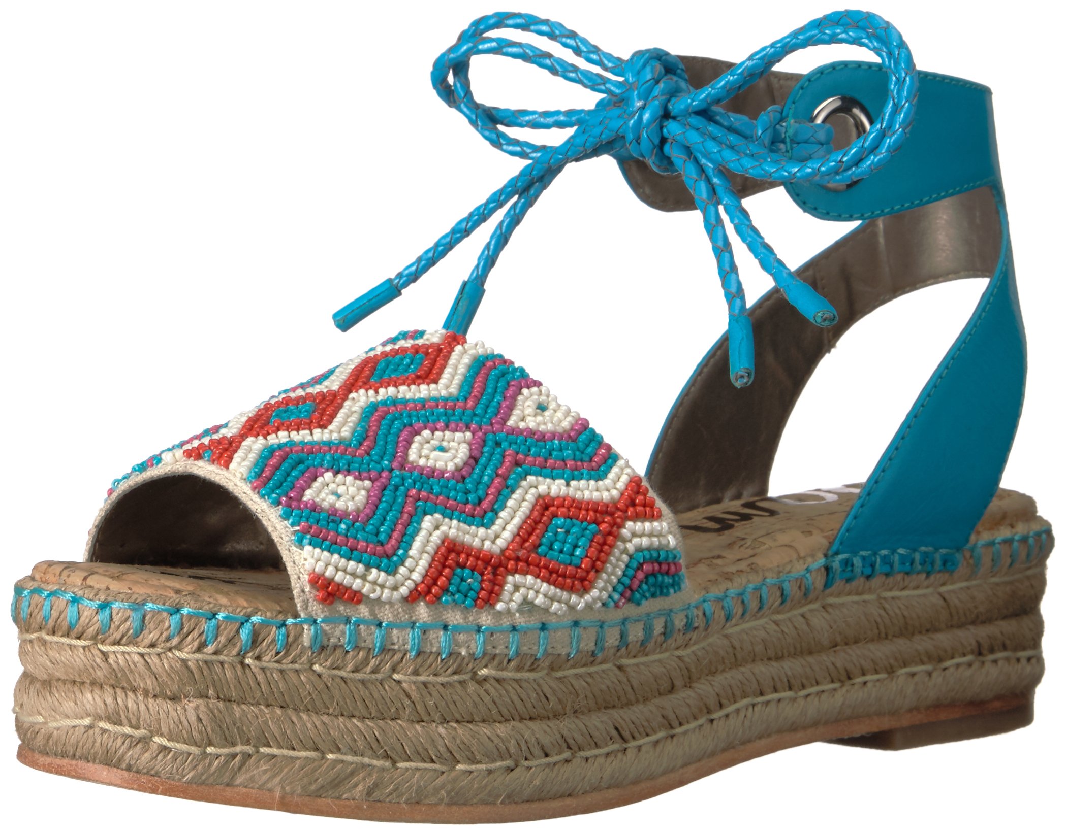 Sam Edelman Women's Neera Sandal, Blue/Multi, 5 M US