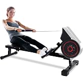 SereneLife Air &amp; Magnetic Rowing Machine - Measures Time, Distance, Stride, Calories - For Gym or Home Cardio Workout