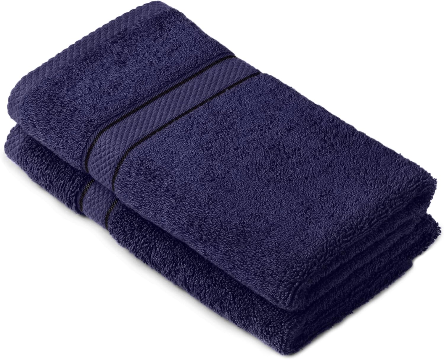 Pinzon by Amazon Egyptian Cotton Towel Set, 2 Hand Towels Navy