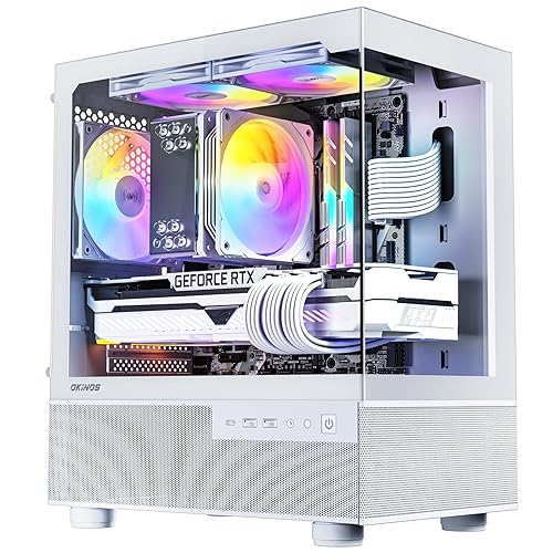 Aqua 3 Micro ATX PC Case - 3 ARGB Fans, Tempered Glass Panels, Type-C Port