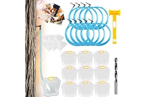 OSCORNA Maple Syrup Tree Tapping Kit with Bags, 10 Maple Sap Taps, 10 Food Grade 3ft Tubing, 10 5L Bags, 5 Syrup Filters, Maple Birch Walnut Sugaring Starter Supplies Collection Gift for Experts or Beginners