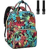 HABOPET Diaper Bag Backpack Multi-Function Baby Bag With Large Capacity and Insulated Pockets Diaper Backpack Organizer Bag for Mom/Dad, Leaf