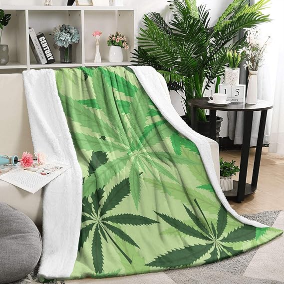 Dido Marijuana Smoking Leaf Blankets Flannel Fleece Blanket Ultra Soft