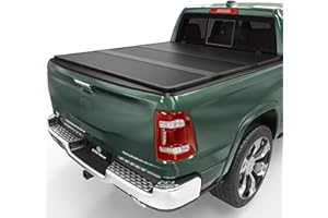 YITAMOTOR FRP Hard Tri-Fold Truck Bed Tonneau Cover Fits for Dodge Ram 1500 2009-2025 (Classic & New) 5.7 ft Bed Without Rambox