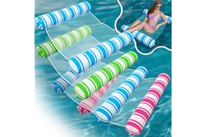 EEAIVNM 4 PCS Water Pool Floats,Inflatable Pool Floats,4-in-1Multi-Purpose Inflatable Pool Floats Hammock,Inflatable Pool Float,Pool Rafts for Adult Swimming Pool,Beach,Outdoor Pool Chair,Water Hammock Lounge