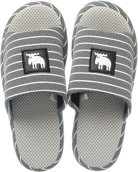 Amazon Co Jp ニッポンスリッパ スリッパ モズ 低反発 ボーダー 22 24cm グレー ホーム キッチン