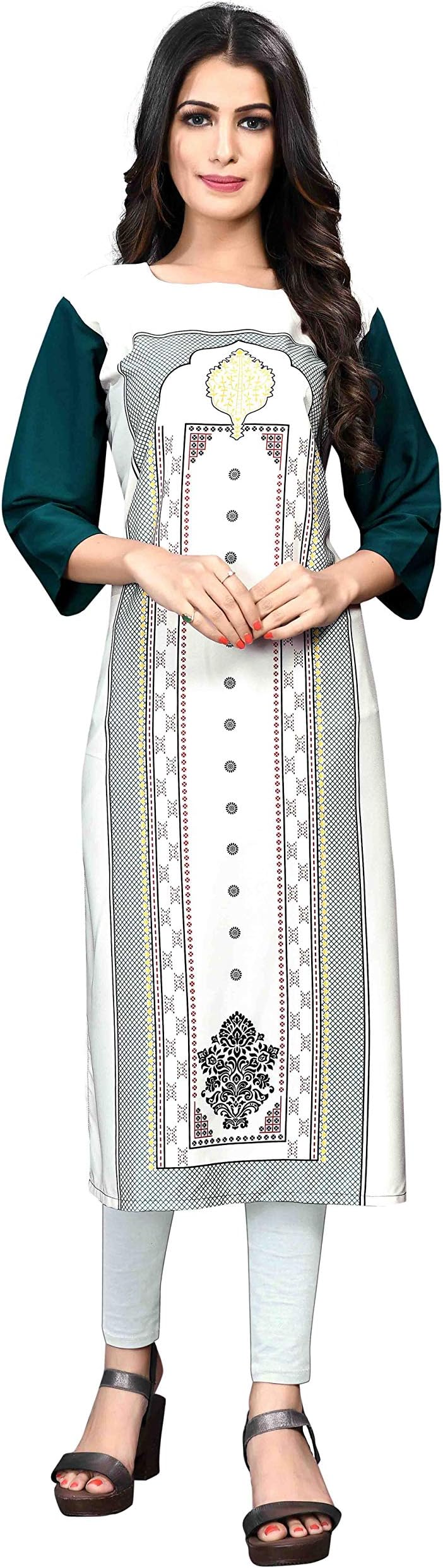1 Stop Fashion Women's Crepe Straight Kurta