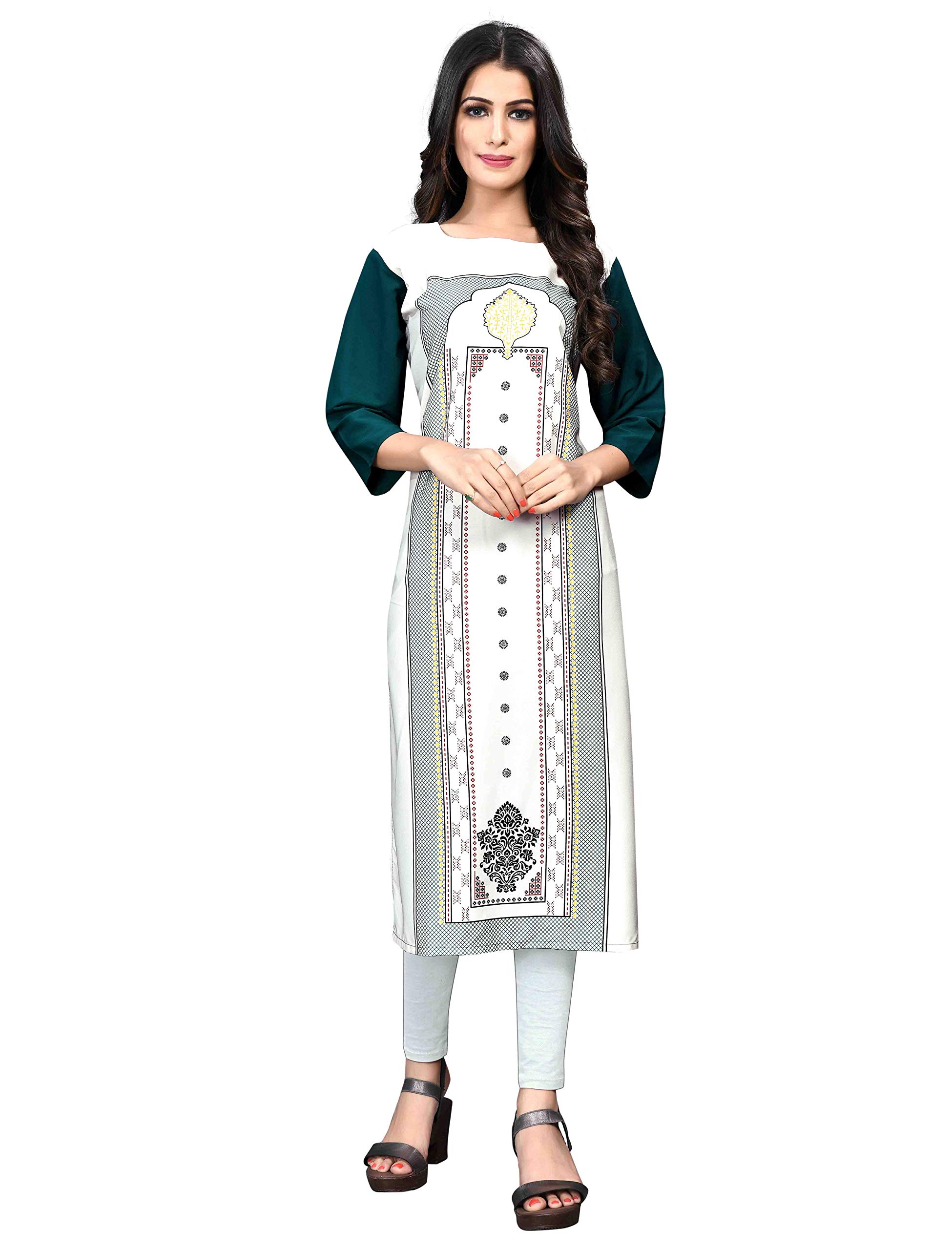1 Stop Fashion Women's Crepe Straight Kurta