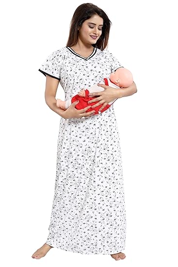 Women's Beautiful Print Feeding/Maternity/Nursing Nighty/Nightwear.