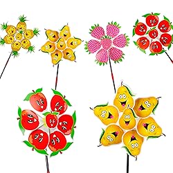 Sepco 12PCS Colorful Fruit Pattern Pinwheels Cute