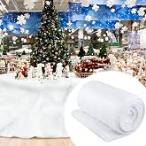 Tondiamo 1 Pcs 5 x 10 ft Large Christmas Fake Snow Blanket Roll for Village | Winter Wonderland Party Decor, Artificial Snow Village Accessories, for Xmas Tree Base Cover Polar Bear DIY Party