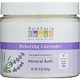 Aura Cacia Relaxing Lavender Aromatherapy Mineral Bath | 16 oz. Jar
