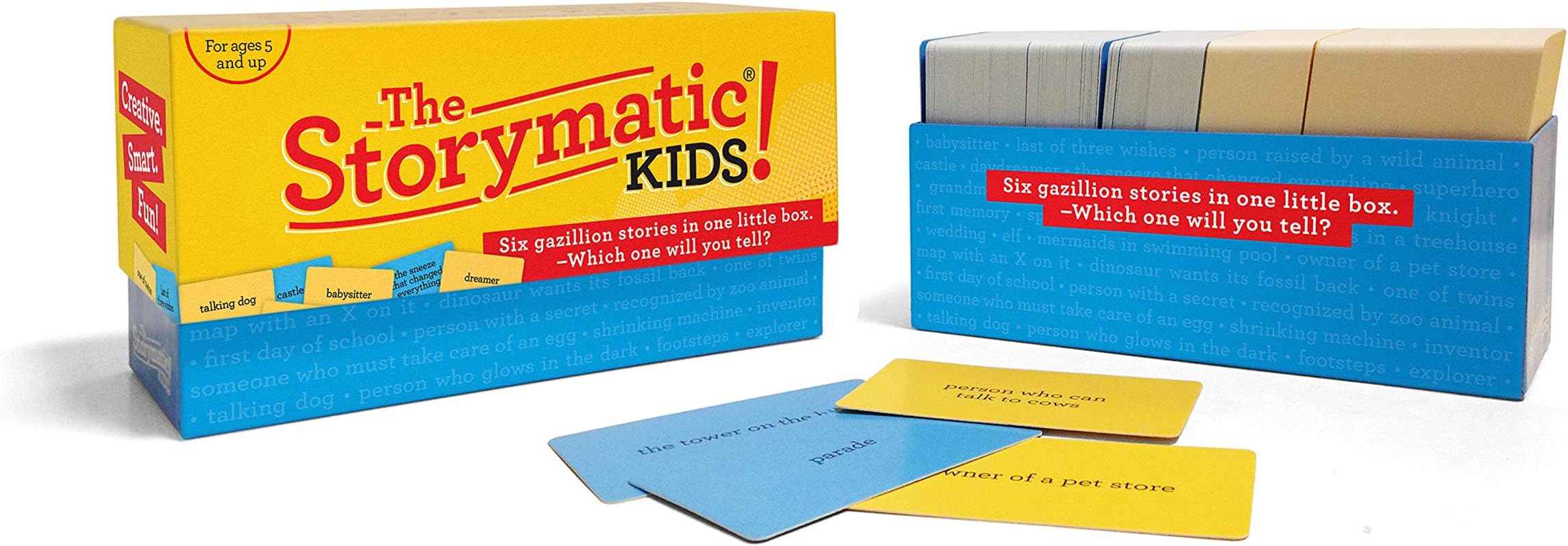 THE STORYMATIC Kids – Hundreds of Cards – Tell Stories, Play Games, Make Art, and More – Includes Booklet with Prompts, Games, and Activities