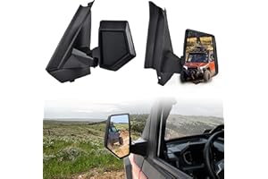 POKIAUTO UTV Side Mirrors for Polaris XPEDITION XP/ADV 2024+, Left Right Adjustable Folding Rearview Mirrors Kit w/A-pillar Mounts for Polaris XPEDITION XP/XP 5/ADV/ADV 5 2024+, Replace #2884491