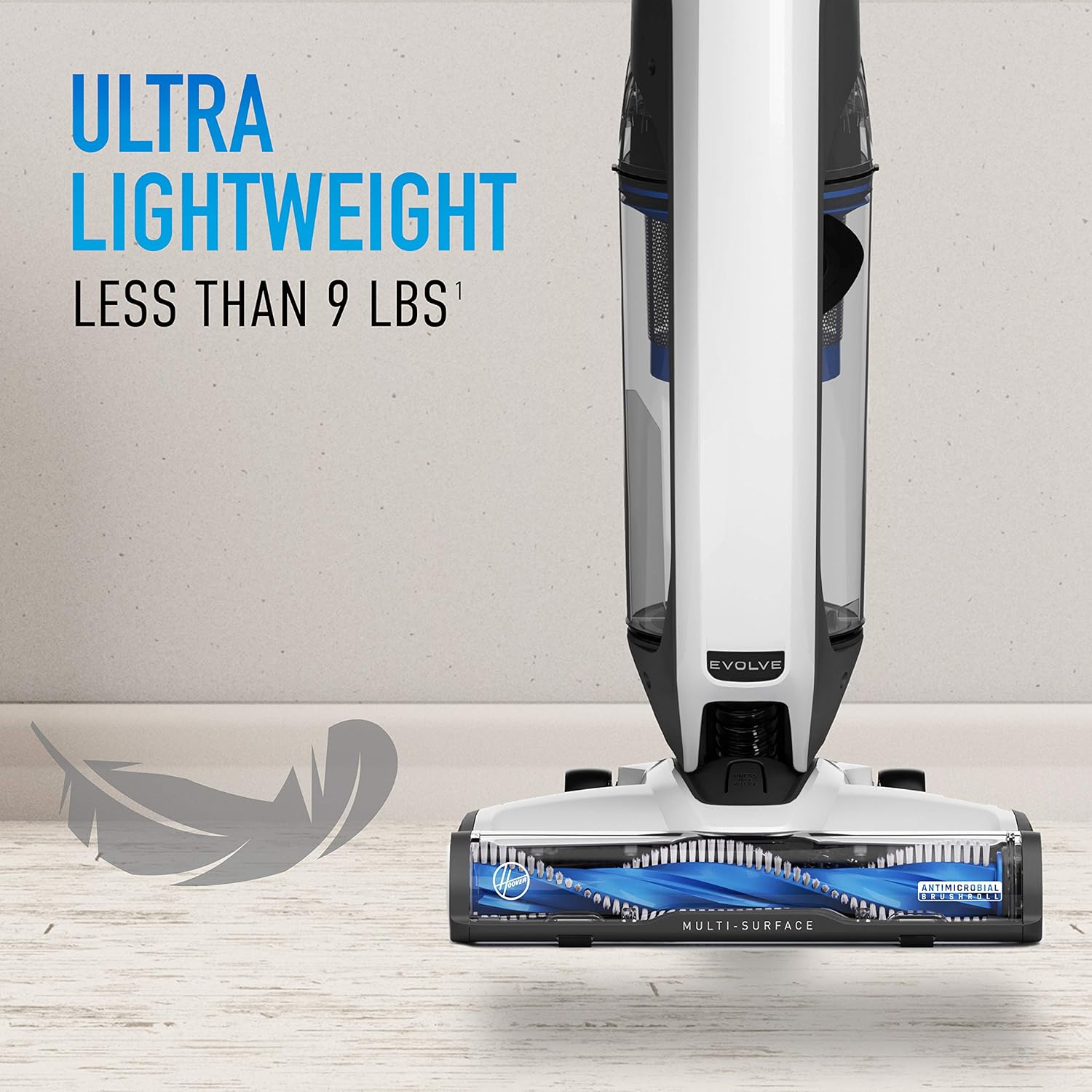 Hoover Onepwr Evolve Pet Cordless Small Upright Vacuum Cleaner, Lightweight Stick Vac, BH53420PC, White: Home & Kitchen