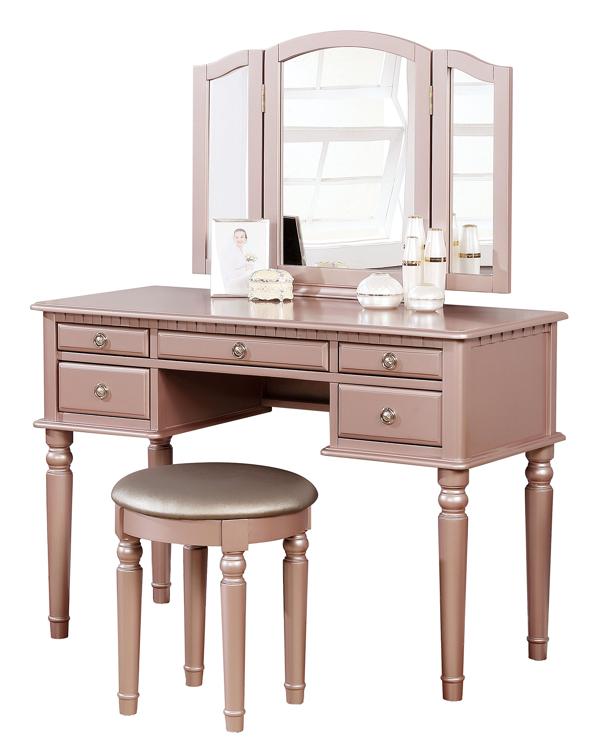 Photo 1 of **VANITY MIRROR ONLY; See Pictures**
Rose Gold Vanity Mirror 
**Mirror Only, No Hardware, not a complete set. **