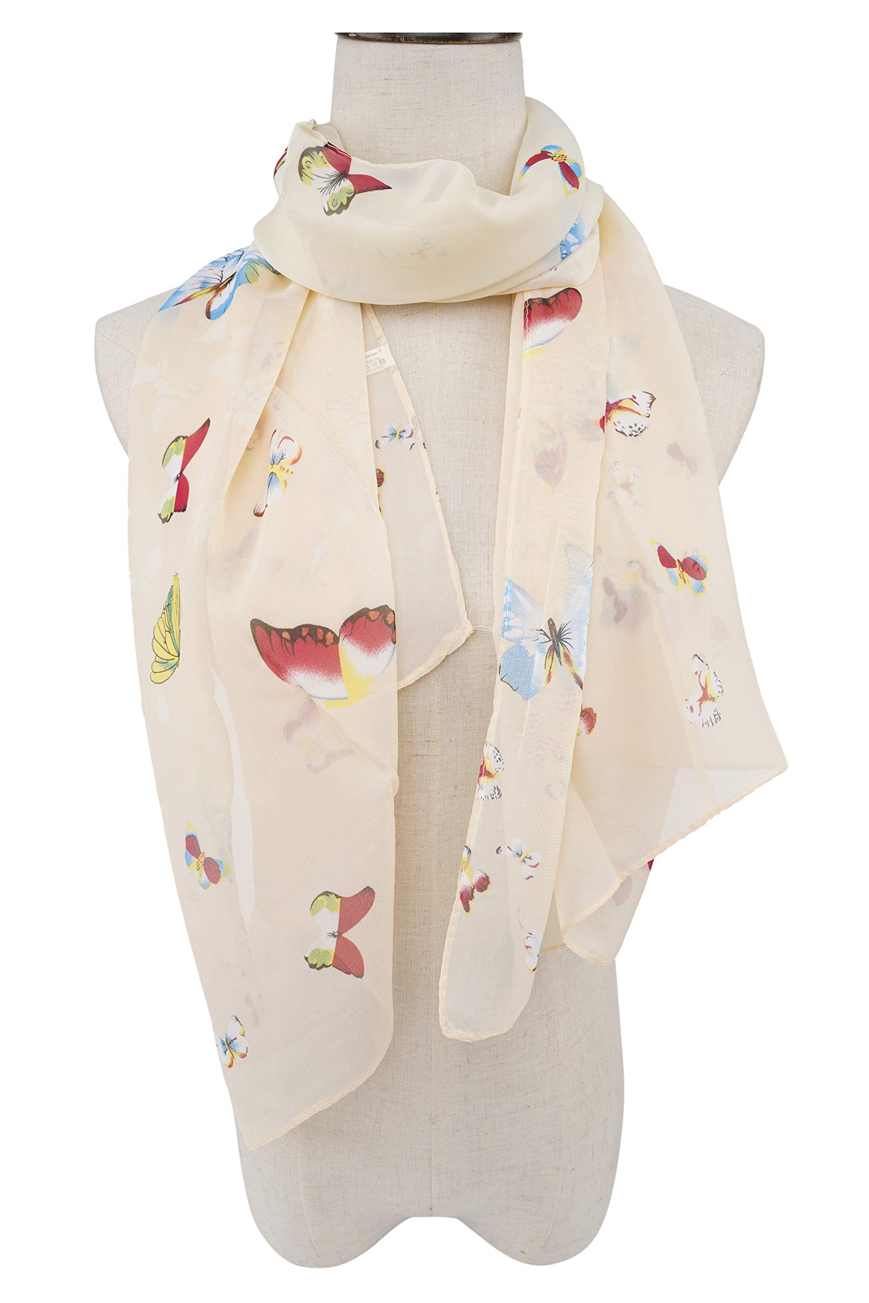 YOUR SMILE Ladies/Women's Lightweight Floral Print/Solid Color mixture Shawl Scarf For Spring Summer season YOUR SMILE Ladies/Women's Lightweight Floral Print/Solid Color mixture Shawl Scarf For Spring Summer season