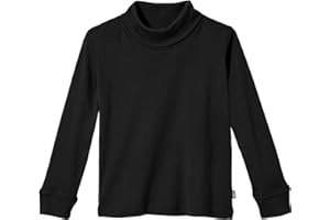 CITY THREADS Made in USA Turtleneck 100% Cotton for Boys and Girls in Basic Colors for Kids School Base Layering