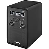 SANGEAN WR-50 AM/FM-RBDS/Bluetooth Wood Cabinet Table Top Radio Black