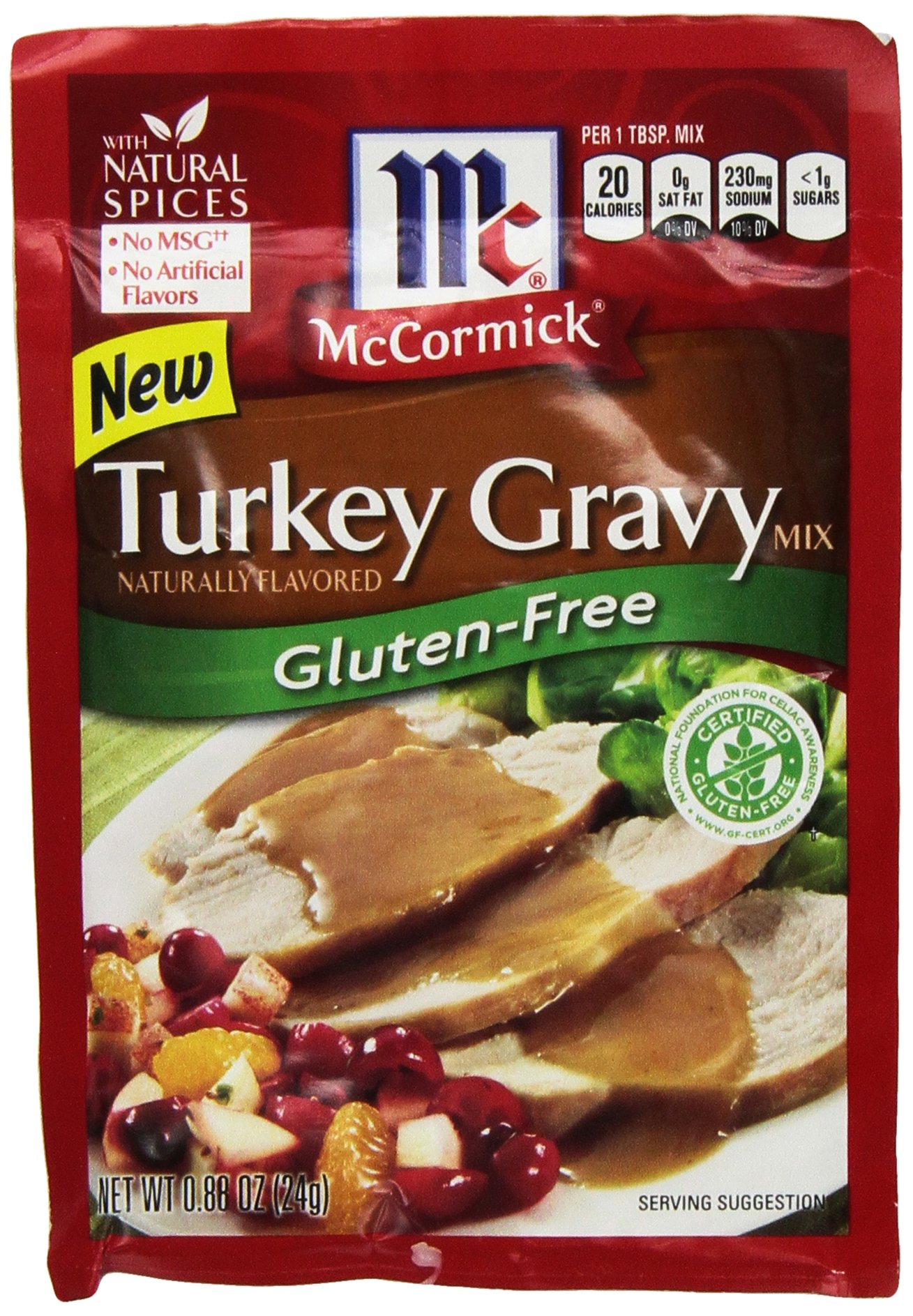 McCormick Gluten Free Turkey Gravy Mix (4 Pack) .88 oz Packets Buy