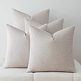 a moment Christmas Waterproof Throw Pillow Covers Set of 4,18x18 Inch Outdoor Stain Resistant Pet Friendly Pillowcases Cushion Covers for Patio Sofa and Living Room,Beige Gray