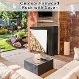 NALONE 4FT Heavy Duty Outdoor Firewood Rack with Waterproof Cover view 7