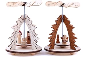 BRUBAKER 2-Pack Small Christmas Pyramids - Designed in Germany