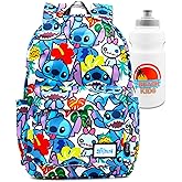 Disney Lilo and Stitch Backpack Set - Bundle with 17.5" Kawaii School Bag, Water Bottle | Lilo and Stitch School Supplies for Kids