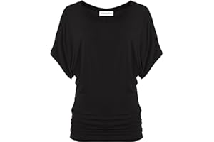 Free to Live 3 Pack Dolman Sleeve Tunic Dressy Business Casual Tops for Women Short Sleeve Shirts Work Outfits Travel Clothes