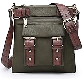 Dasein Women Lightweight Crossbody Bags Soft Vegan Leather Messenger Bag Shoulder Bag Travel Purse