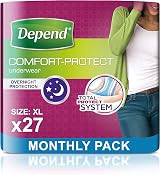 Depend Comfort Protect Incontinence Pants Women Extra-Large 27 Pants