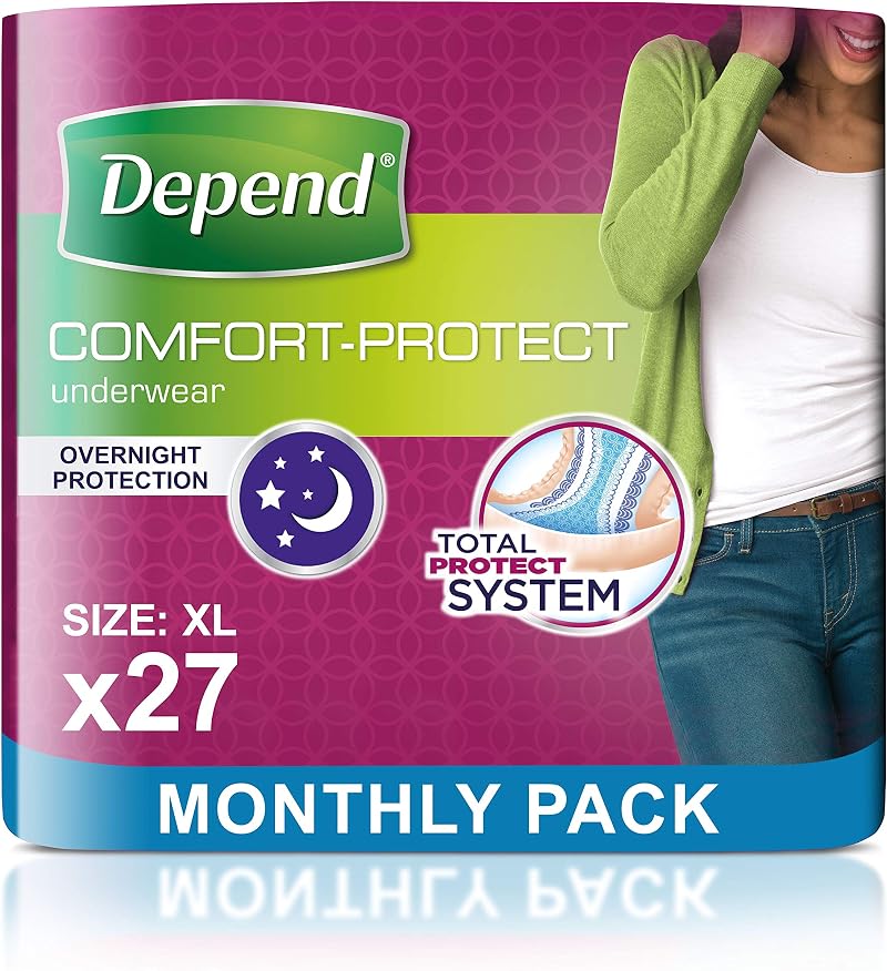 Depend Comfort Protect Incontinence Pants Women Extra-Large 27 Pants
