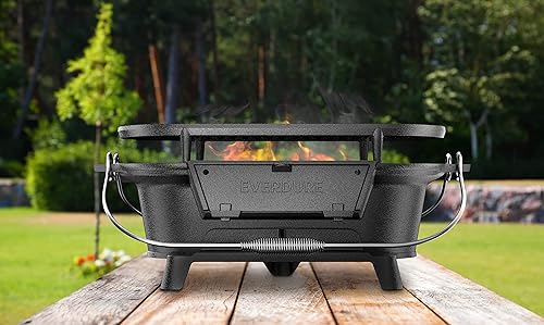 Cast Iron Portable Charcoal Grill Camp Chef Cast Iron In Black Portable  Charcoal Grill