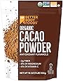 BetterBody Foods Organic Cacao Powder, Non-GMO, Gluten-Free Superfood ( .), Cocoa 16 Ounce