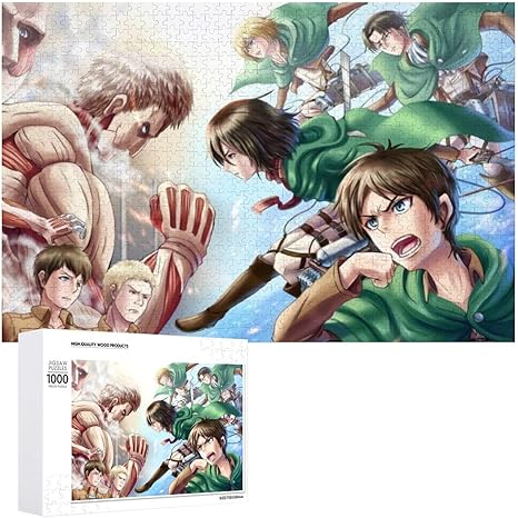 Amazon Co Jp 進撃の巨人 アニメ木製パズル 1000ピース ラージフォーマットジグソーパズル 組み立て式知育玩具 家の装飾誕生日 バレンタイン デー完璧なギフト ホーム キッチン