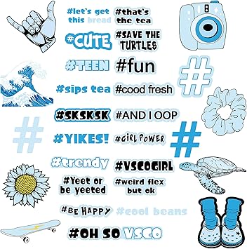 Amazon Com 30 Pieces Vsco Stickers For Hydro Flask Water Bottles