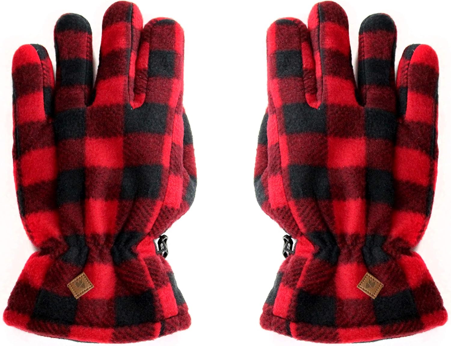 Shoveling Men’s Buffalo Plaid Design Winter Ski & Snowboard Gloves