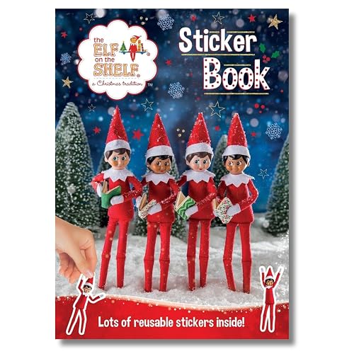 Elf On The Shelf Sticker Book | Christmas Activity Pack | Stickers Book | Elf Gifts and Presents for Kids | Christmas Elf on The Shelf Accessories | Elf Arrival