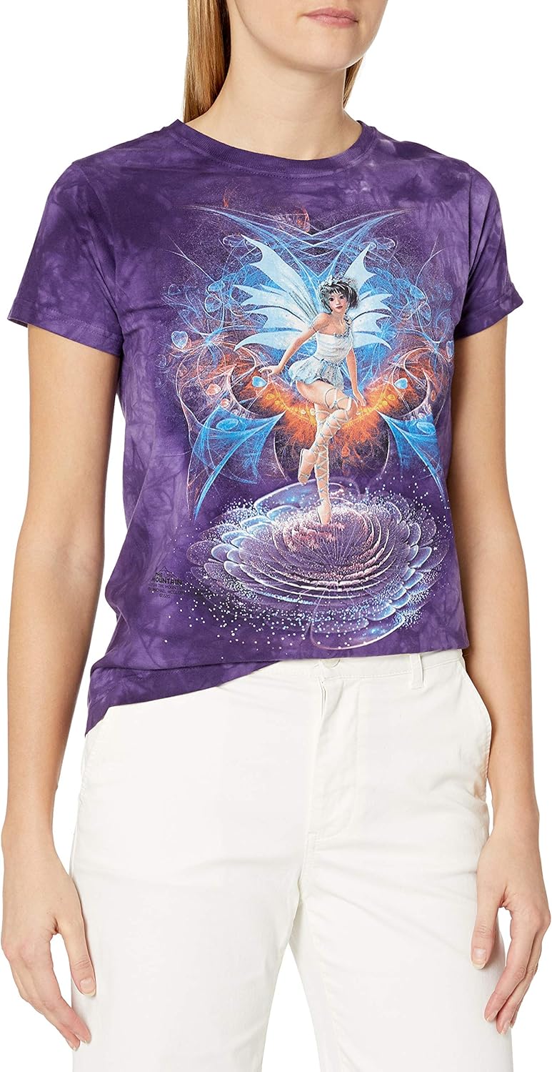 The Mountain Vortex FairyLt M Adult Woman's TShirt, Purple, Medium