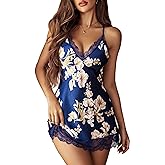 Avidlove Women Lingerie Satin Lace Chemise Nightgown Sexy Full Slips Sleepwear S-4XL