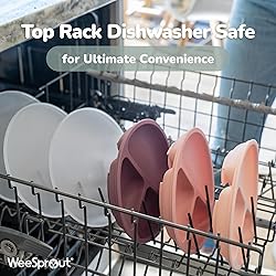 WeeSprout Suction Plates with Lids for Babies
