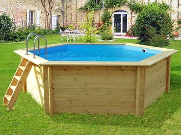 Pool Schwimmbad Holz Hexa 4 30 X 1 24 M Amazon De Garten