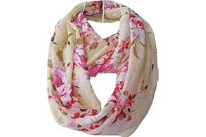 Tapp C. Multicolor Floral Print Infinity Scarf - Cream