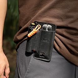 Topstache Leather Multitool Sheath with Belt Clip