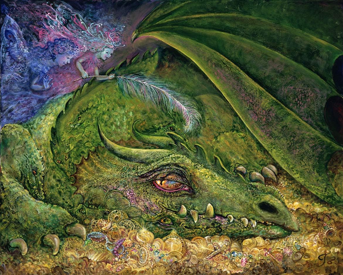 DiamondPainting.de Josephine Wall, Never Tickle a Sleeping Dragon, 80