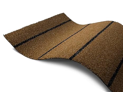 Kunstrasen Kunstrasenteppich TEAK Holzoptik - MUSTER Bodenbelag für Boot Yacht, Teakholz-Optik Faux Teak