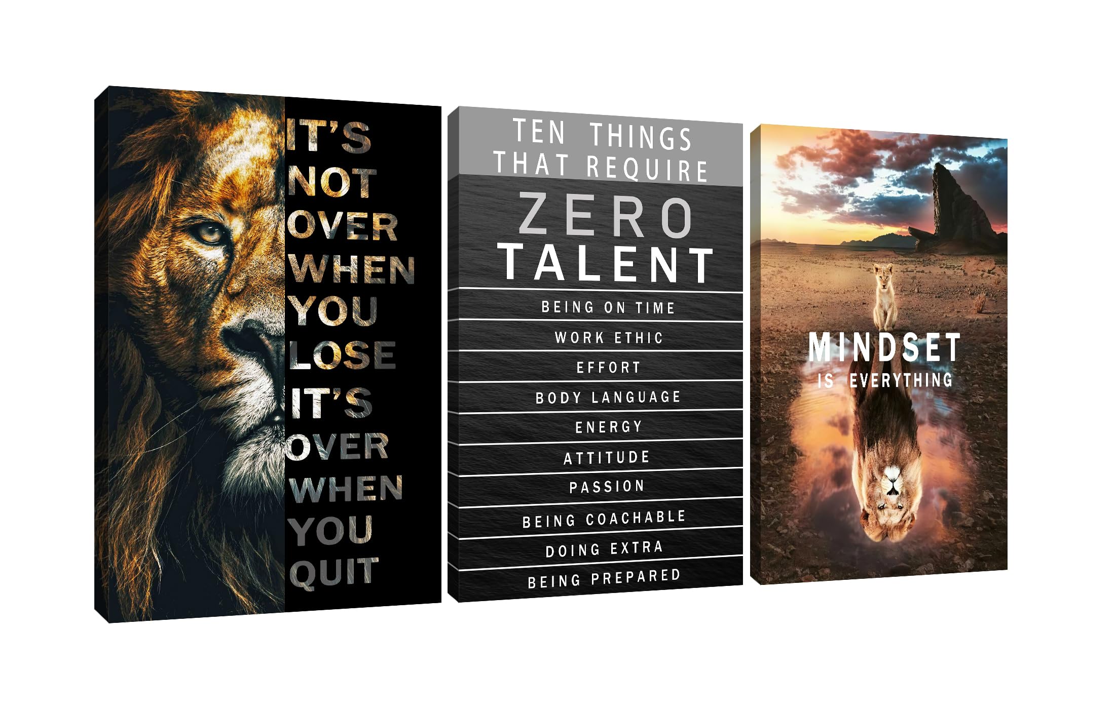 Lion Motivational Wall Decor Inspirational Quotes