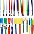 Horizon Group USA Paint Brushes -35 All Purpose Paint Brushes Value Pack – Includes 8 Different Types of Brushes, Great with